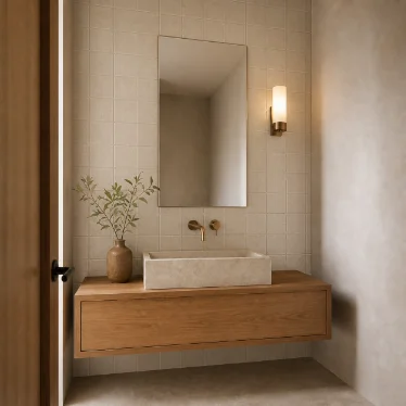 The beige tile that replaced it